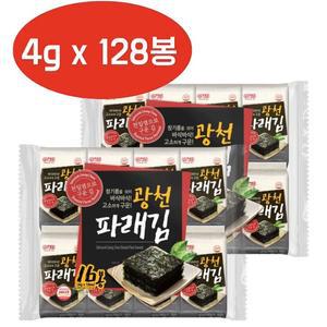 삼육김 광천파래김 16단 도시락김 식탁김 1박스 4g 16봉 128개 파래김 도매가