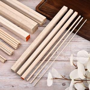 사각 발사 목재 DIY 나무 막대 내구성 있는 장부촉 빌딩 모델 장난감 수공예 조각 용품
