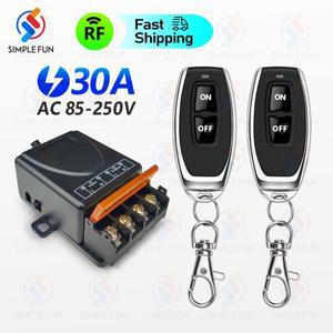 RF 무선 리모컨 라이트 스위치 고출력 릴레이 ON/OFF 송신기 워터 펌프 433Mhz 110V