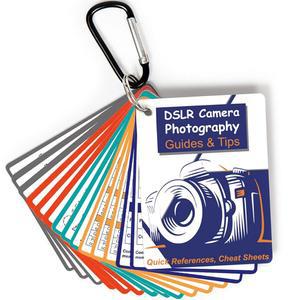 DSLR 치트 시트 사진 액세서리 카메라 캐논 호환 니콘 소니 선물 사진작가용 퀵 레퍼런스 카드 가이드 팁 노출 모드 구성 등 4 3인치