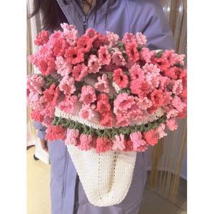 꽃다발블랭킷 DIY 꽃다발이되는담요 보라 손뜨개 은방울꽃 꽃다발 백합 그라데이션