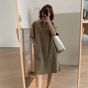 폴체 린넨 셔츠 반팔 원피스_d