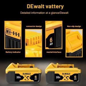정품 디월트 6.0Ah 20V 전동공구 배터리 DCB204/DCB205/DCB206/DCB184/DCB206 리튬