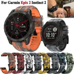 가민피닉스 퀵핏 실리콘 스마트 워치 스트랩 시계 밴드 Garmin Epix Gen 2 Instinct Fenix 7X 7 6X 6 Pro 5