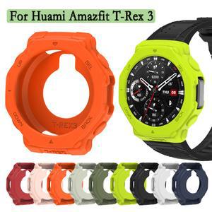 Huami Amazfit T-Rex 3 소프트 실리콘 커버 용 시계 케이스 라이트 쉘 보호 안티 슈퍼 장식 스크래치