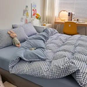 침구 매트리스 침대 이불 매트리스 커버 세트_블루첵