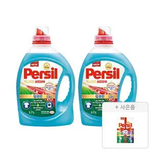 퍼실 엑스퍼트 삶음파워 드럼/일반 겸용 2.7L, 2개 + 증정(파워젤 라벤더듀얼  파우치 300mL, 1개)