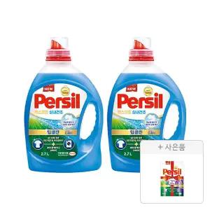 퍼실 엑스퍼트 실내건조 드럼/일반 겸용 2.7L, 2개 + 증정(파워젤 라벤더듀얼  파우치 300mL, 1개)