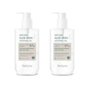 [데일리스테] [2개 묶음] 유기농 제주산 알로에베라 97% 무알콜 수딩 젤 300ml