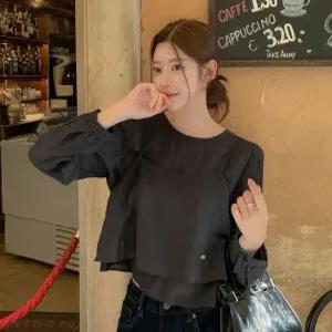 케이클럽!~긴팔버전추가! [MADE]시루아 레이어드 뷔스티에 블라우스 세트 (S-L/5만장돌파/하객룩/출근룩/나시세트/뷔스티에/오간자블라우스)