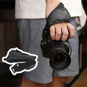 DSLR 카메라 손목 핸드 스트랩 그립 손잡이 가죽 레더