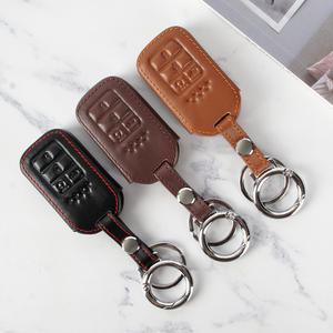 혼다 4버튼 어코드 하이브리드 CR-V 파일럿 HR-V 시빅 천연 소가죽 스마트키 케이스 키홀더 키링 VA-L40