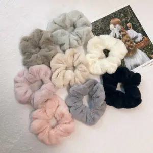 아트박스/예쁠연 뽀송 헤어끈 밍크 퍼 곱창끈 페이크 헤어슈슈 8color