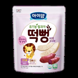 아이얌 유기농 쌀과자 자색고구마 떡뻥 30g 6봉