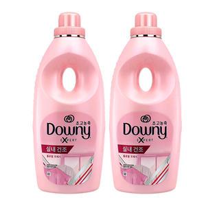 다우니 섬유유연제 초고농축 실내건조 플로럴프레시 1L X 2개 / 고농축