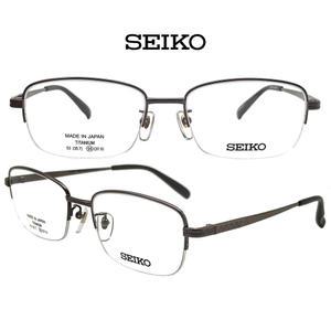 SEIKO 반무테 패션 명품 일제 세이코 SJ9017 브라운 경량 가벼운 티타늄 안경 안경테