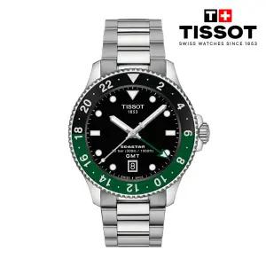 [롯데백화점]티쏘 [NEW] 씨스타 1000 쿼츠 GMT 블랙 (메탈) 40MM T120.852.11.051.00