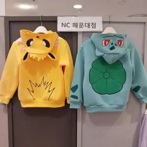 [보리보리/오후]와우~ 쥬피썬더~이상해씨~포켓몬 코스튬 후드집업 OHJM24W1C