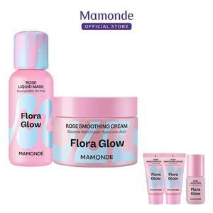 [마몽드]플로라 글로우 로즈 리퀴드 마스크 80ml + 로즈 스무딩 크림 50ml_P369792982