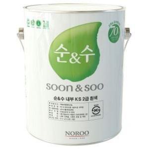 순수 순환경 가정용 실내 셀프 노루표 페인트 백색 4L 수성페인트