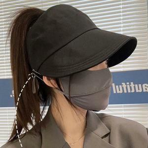 [라일리] Rly 여성 여름 햇빛 차단 등산 런닝 포니테일 썬캡 모자