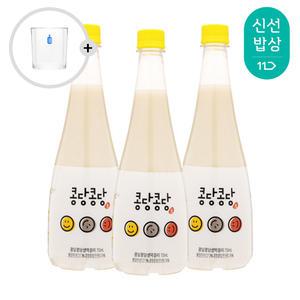 [품질보장] 신평양조 콩당콩당 콩막걸리 7도 750mlx3병 온더락잔증정