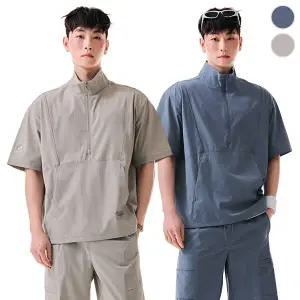 [체이스컬트] 스트레치 HIGH-Neck 반팔 아노락 T-SHIRT/2Color