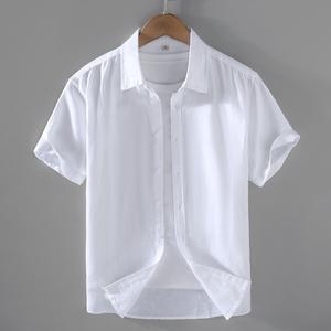 린넨 리넨 긴팔 반팔 셔츠 남방 마 여름 냉감 코튼 남자 남성 streetwear 일반 컬러 스탠드 칼라 캐주얼 비