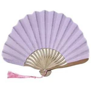모시부채(소)22cm(연보라색) 직물아교포수 모시접선 (최상품 노리개 달려있음)