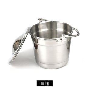 업소용 스텐 고급 깍두기통 특대 뚜껑 포함 스텐깍두