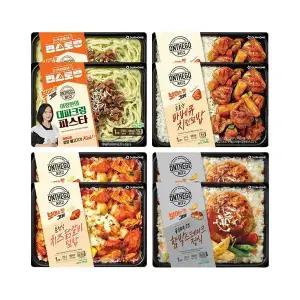 온더고 혼합세트8(대파크림파스타2,함박2,치즈닭갈비2,바베큐덮밥2)