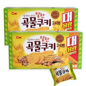 청우 곡물쿠키 20g X 48개 오곡쿠키 대용량 과자 곡물과자