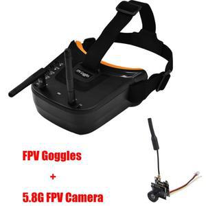 5.8G 40CH 듀얼 안테나 FPV 고글 모니터 비디오 안경 헤드셋 HD 25mW 송신기 fpv 카메라 + 레이싱 드론용 O