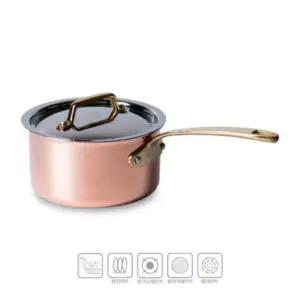 쿡에버 코퍼 편수 구리 냄비 스텐 16cm (인덕션 겸용) BNS