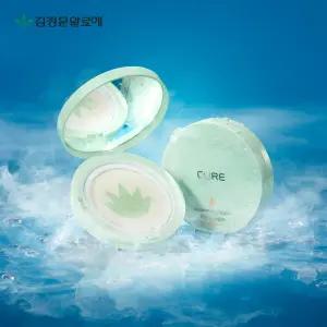 [김정문알로에]김정문알로에 큐어 아쿠아 마일드 쿨링 선쿠션 25g