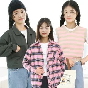 [키키제제] 주니어 여아 티셔츠 맨투맨 남방 가디건 후드집업 트레이닝팬츠 와이드 조거 부츠컷 레깅스
