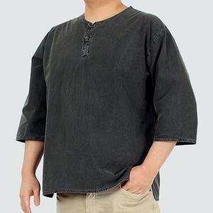 다흰2862 심플 단추하나 먹색 상의 생활한복 개량한복
