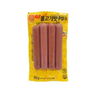 한성기업 매콤 불고기맛 후랑크 소시지 80g x 10개 매콤한소시지