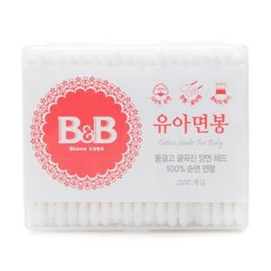 B&B 비앤비 유아 면봉 200P 10통 순면면봉