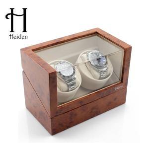 [하이덴][Heiden] 하이덴 버사 엘리트 더블 와치와인더 VR002-Burl Wood 유광 벌 나무 무늬 명품 시계보...