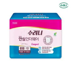 수려니 안심 언더웨어 중대형(10매입 8팩) 팬티형 요실금 기저귀/국내생산 리뉴얼 신상품