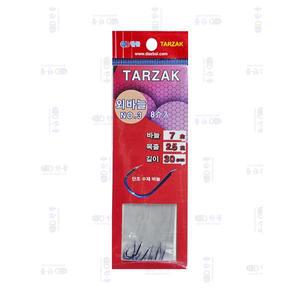 [한돌]TARZAC타작) 외바늘 NO3 목줄 2.5호 길이 30cm