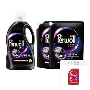 퍼울 다크 본품 1.9L, 1개 + 1.7L, 2개 + 증정(세탁세제 (컬러, 다양한 색상 의류용), 300 ML, 1개)