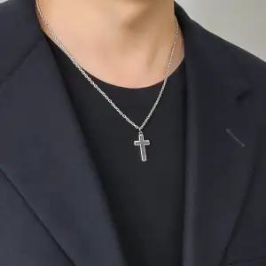 [골드러쉬] N033 십자가목걸이 써지컬스틸체인목걸이줄 남녀공용 레이어드 남자패션악세사리