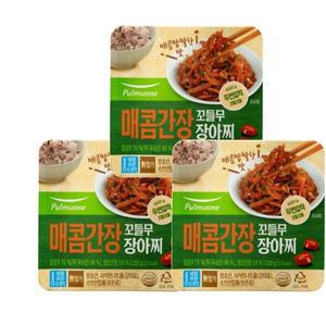풀무원 매콤간장 꼬들무장아찌 220g 3개