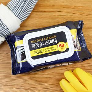 깔끔슈퍼크리너 60매 / 캡형 기름때 찌든때 청소세정티슈