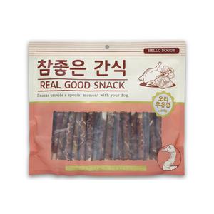 헬로도기 강아지대용량간식 반려견 애견간식 오리우유껌 600g