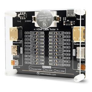 표준 HDMI 유형 A, 미니 C, 마이크로 D의 장애 단락 및 교차 연결을 확인하는 케이블 테스터기용 Treedix 테스터 보드 검사기 20 LED 조명 상태
