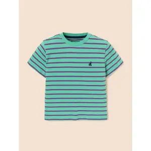 [BEANPOLE KIDS] [Essential] 스트라이프 반팔 티셔츠  그린 (BI5242UE5M)