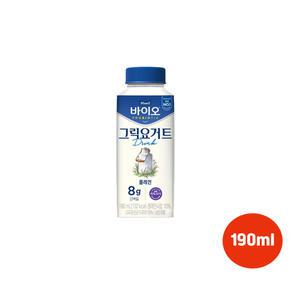 매일바이오 그릭요거트 딜라이트190ml 드링크 플레인맛 4개/냉장무배